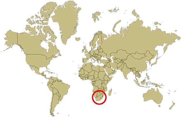 le cap afrique carte du monde