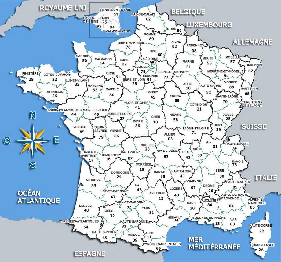 Carte Des D partements De France Voyage Carte Plan