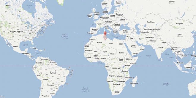 Tunisie - Carte du monde