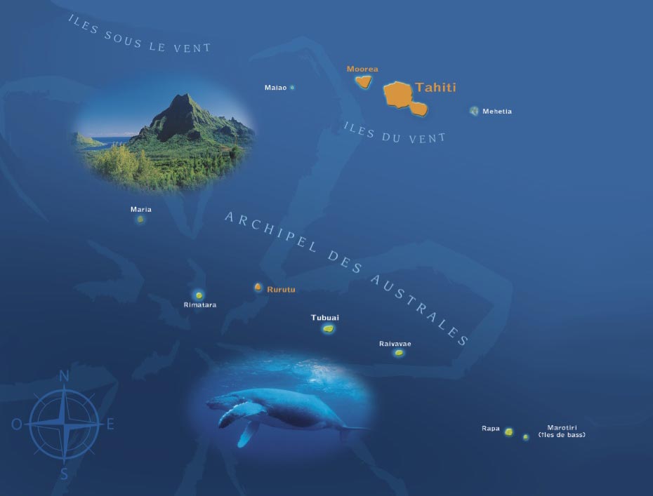 Iles Australes - Carte