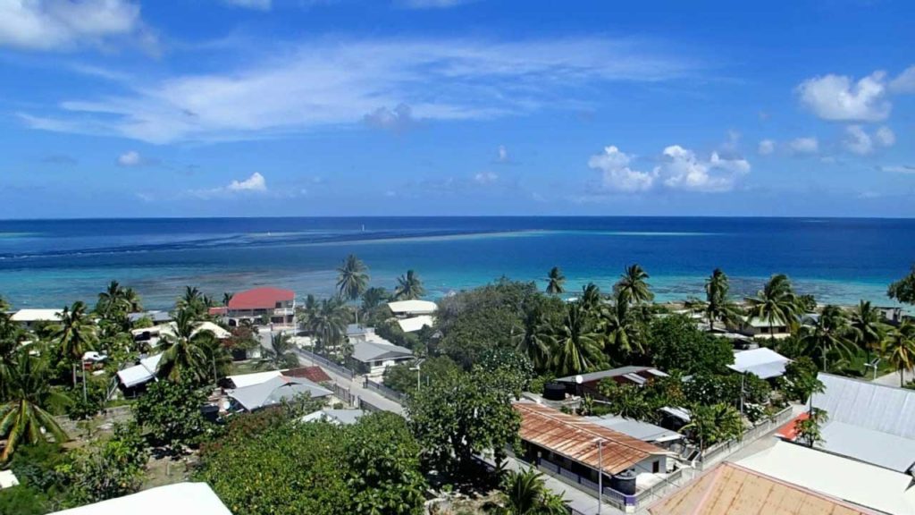 Village de Pouheva, atoll de Makemo (Tuamotu)