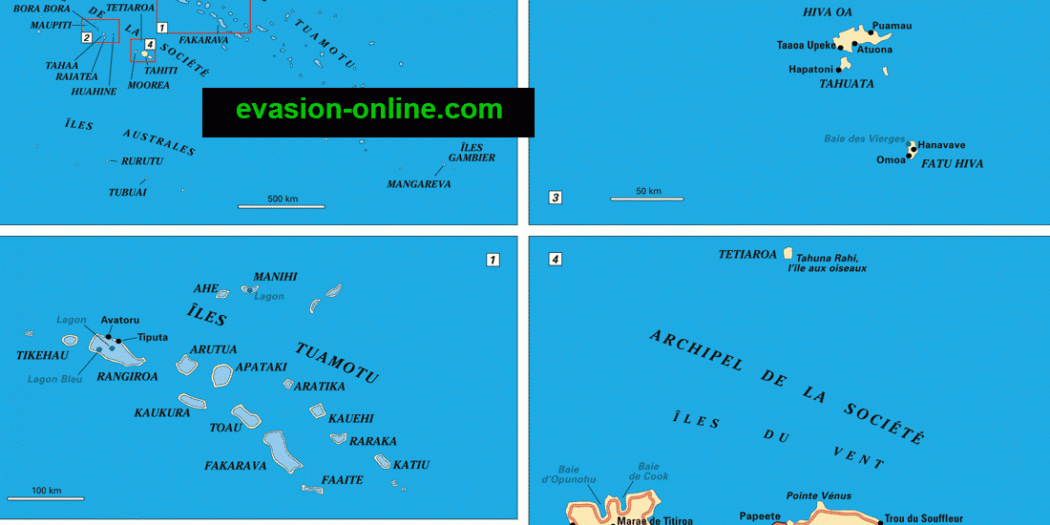 Polynésie française - Carte