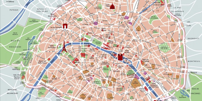 Carte monuments de Paris
