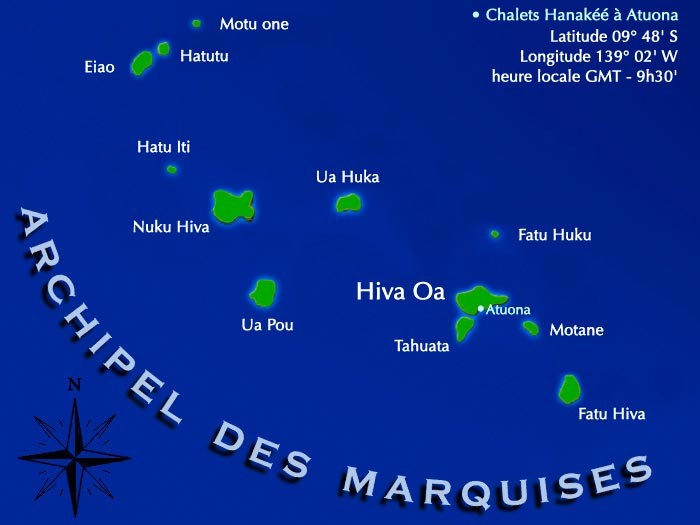 îles marquises carte géographique