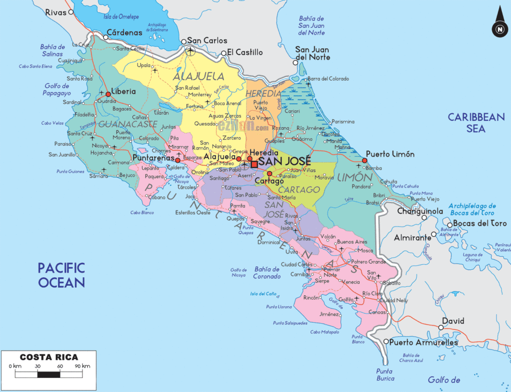 Costa Rica - Carte