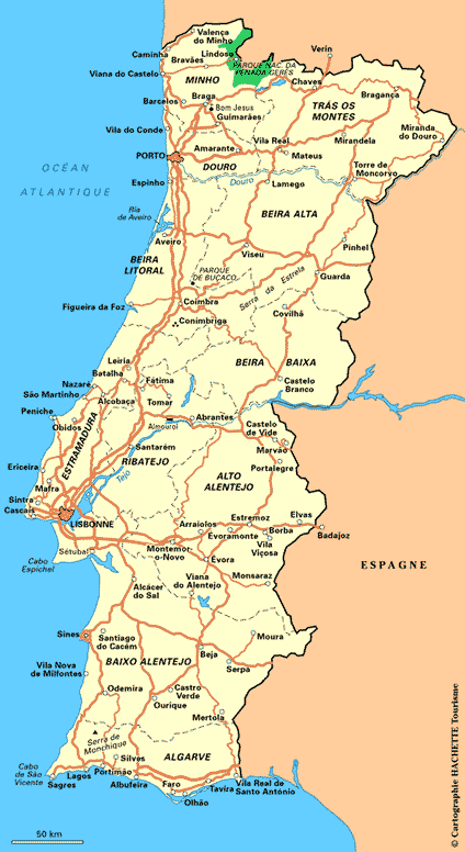 Carte du Portugal ≡ Voyage - Carte - Plan