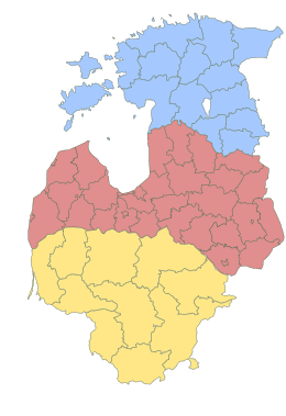 Carte des Pays Baltes - Etats