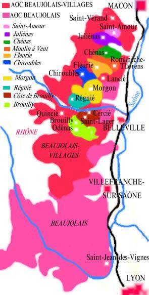 Carte du Beaujolais