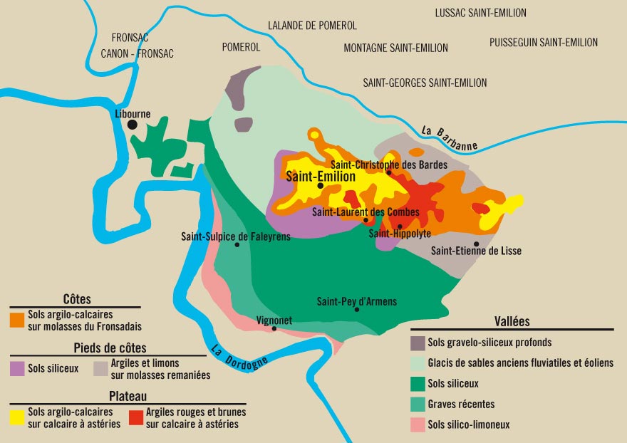 Carte saint-émilion