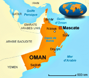 Carte du Sultanat d'Oman
