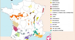 Carte des vignobles français