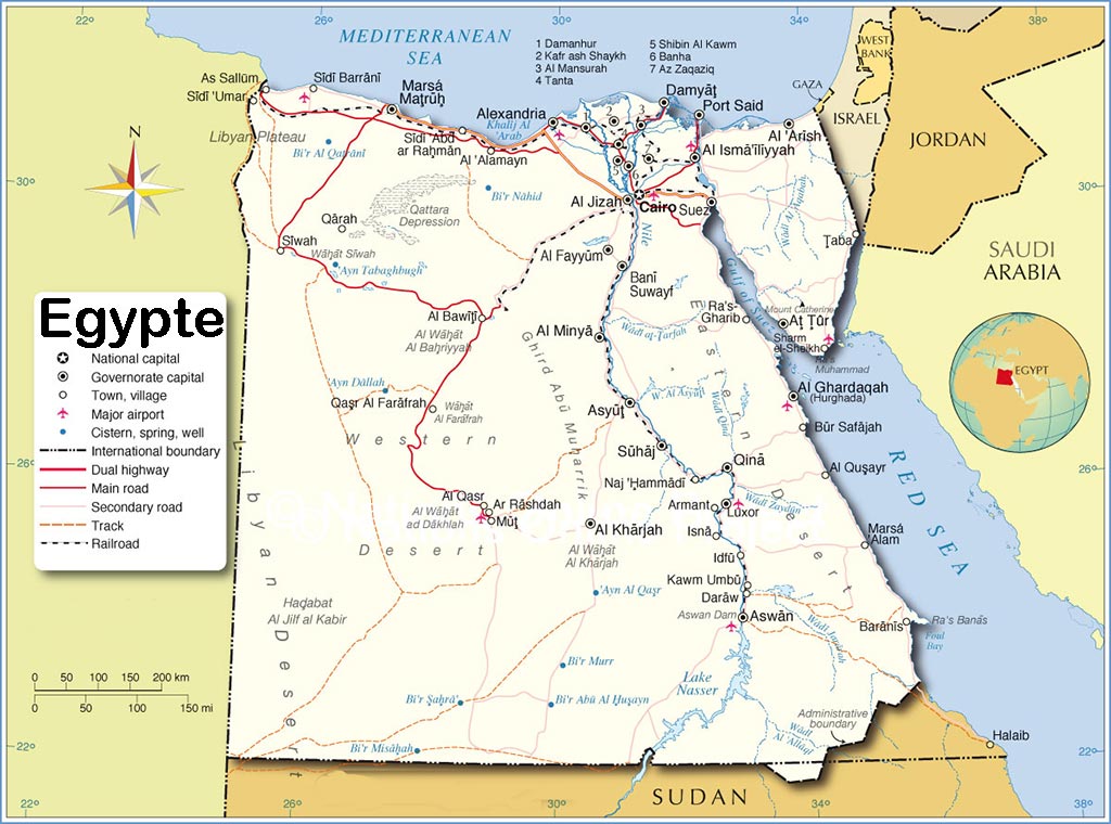 Egypte - Carte