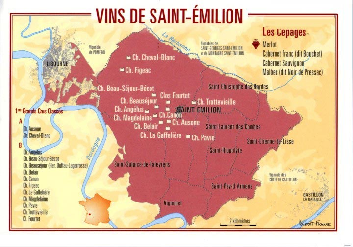 carte des vins - saint-emilion