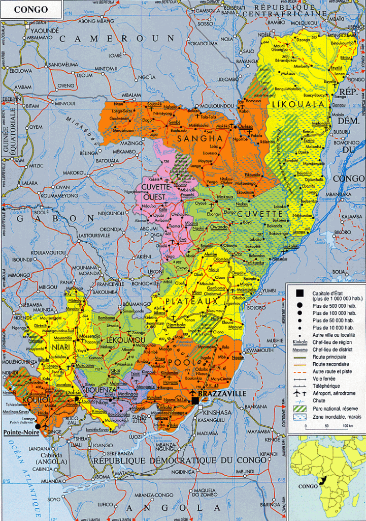 Pointe Noire - Carte du Congo