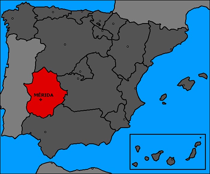 Merida - Carte Espagne