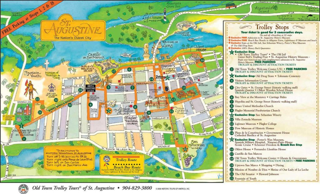 Carte de Saint Augustine - Plan