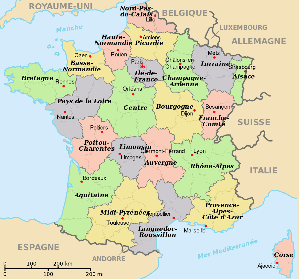 Départements et Régions de France
