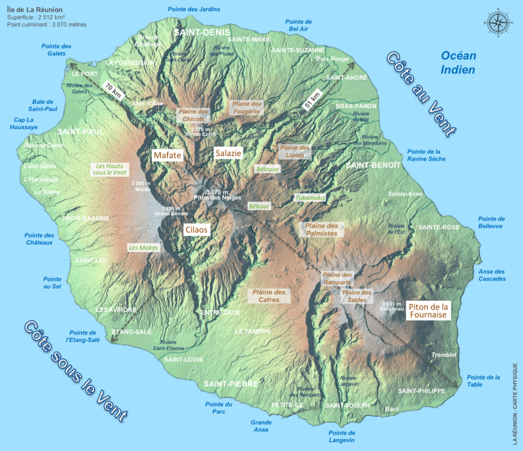 Villages de la Réunion - Carte