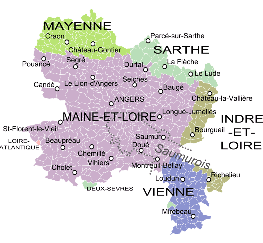 Carte de l'Anjou