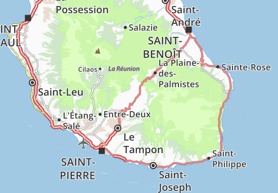  Carte de la Réunion - plan Bourg Murat