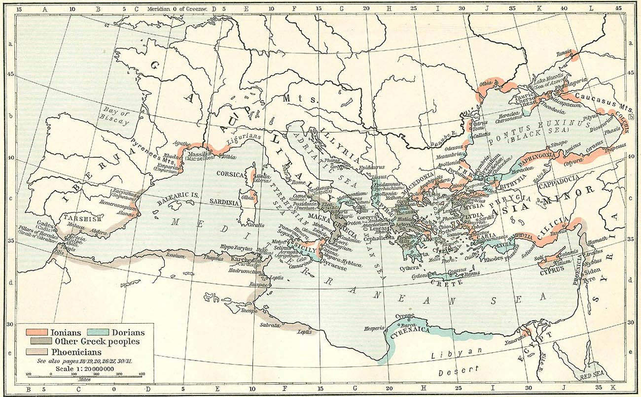 carte méditerranée antique