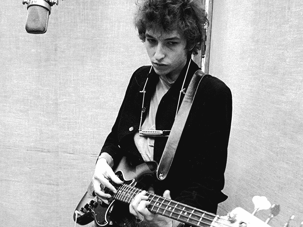 Photo de Bob Dylan à la guitare
