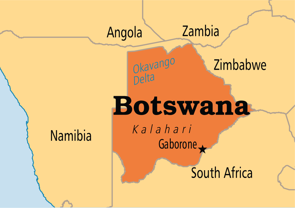 Botswana ≡ Voyage Carte Plan