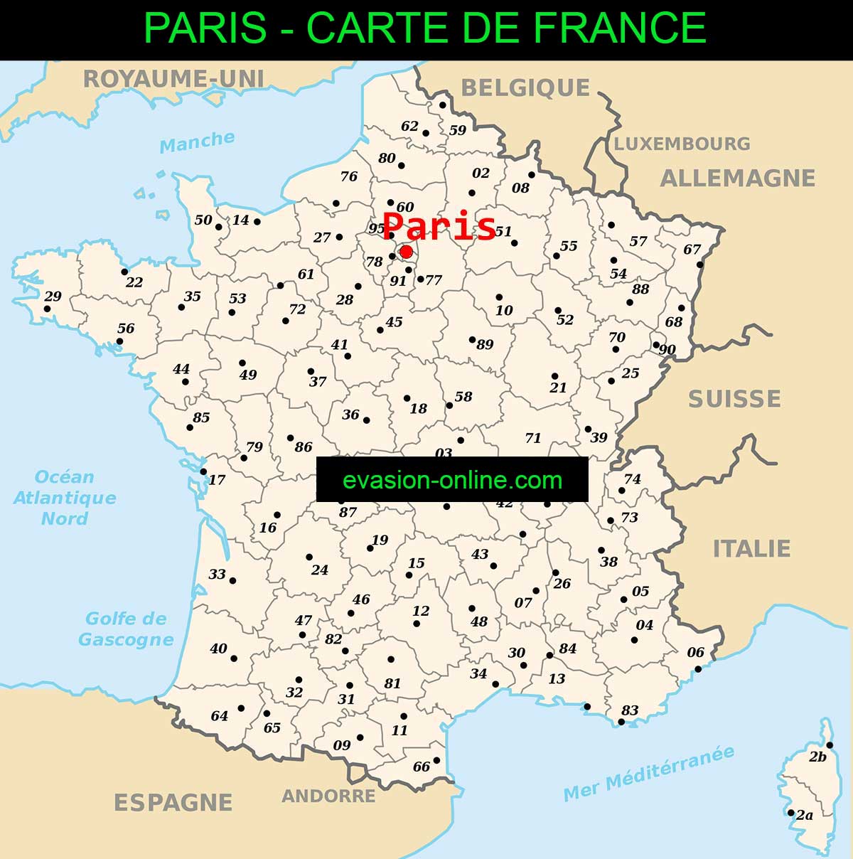 Paris carte France