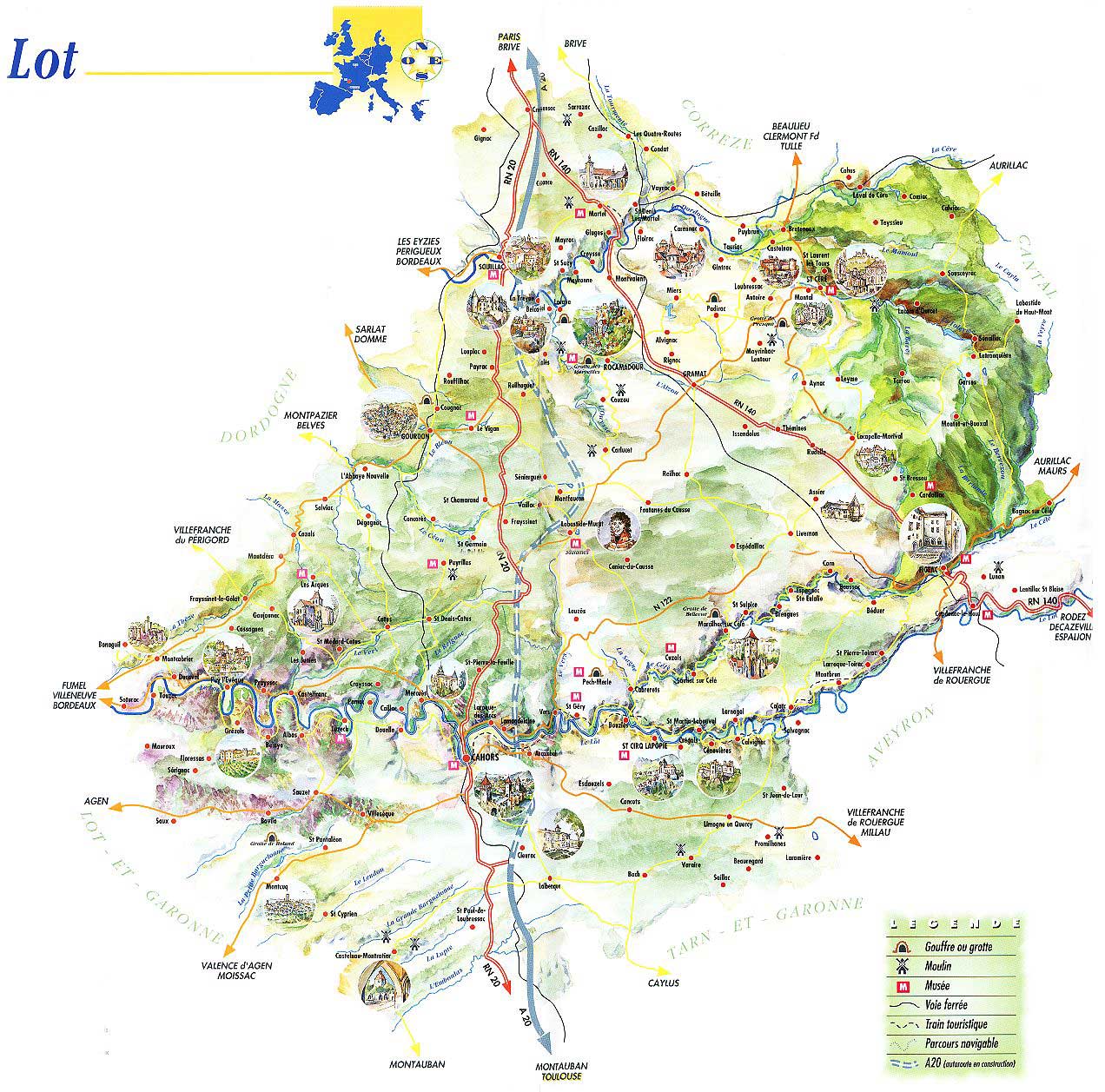 Carte Du Lot Voyage Carte Plan