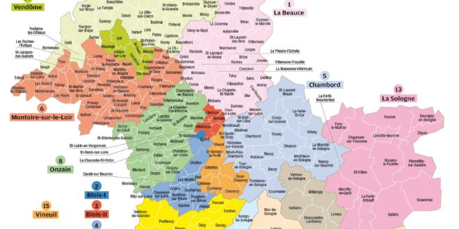 Carte du Loir et Cher Département 41