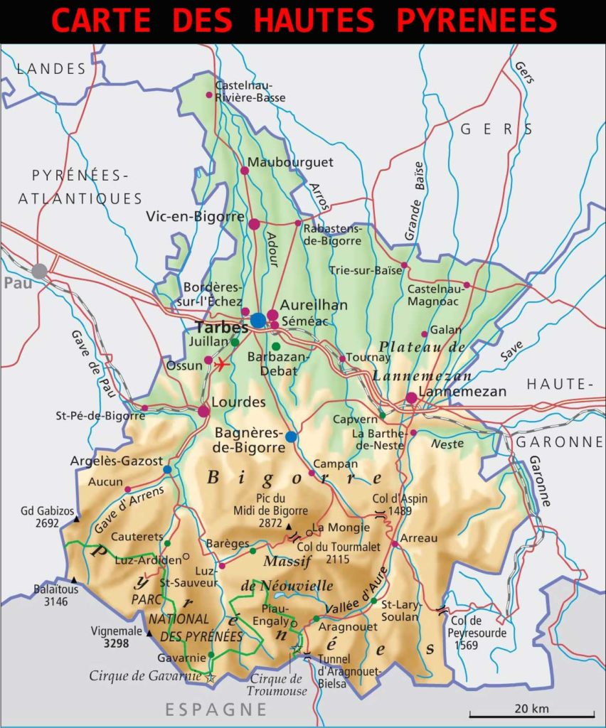 Carte-Hautes-Pyrénées