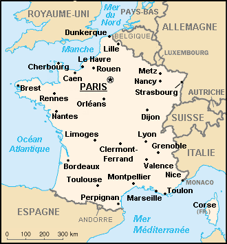 France map - France géographie