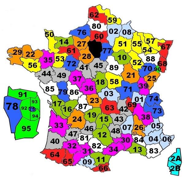 Numéros départements français