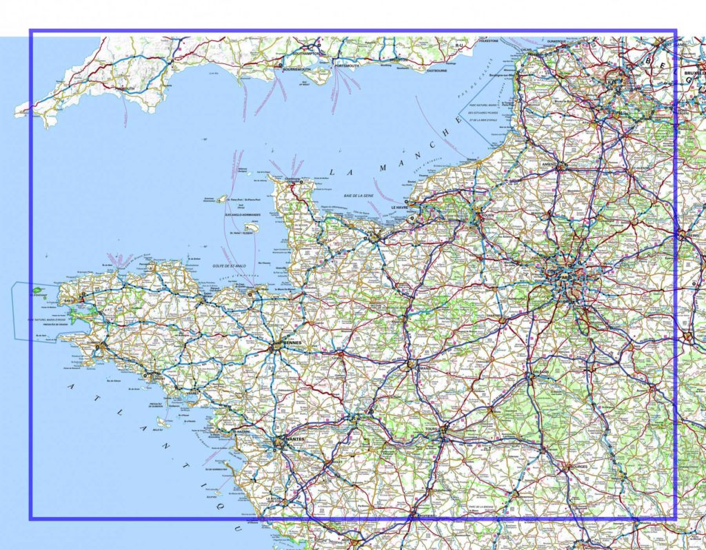 Carte France - Nord-Ouest