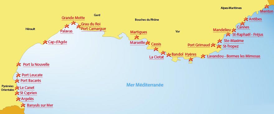 Carte Des Plages De France ≡ Voyage - Carte - Plan