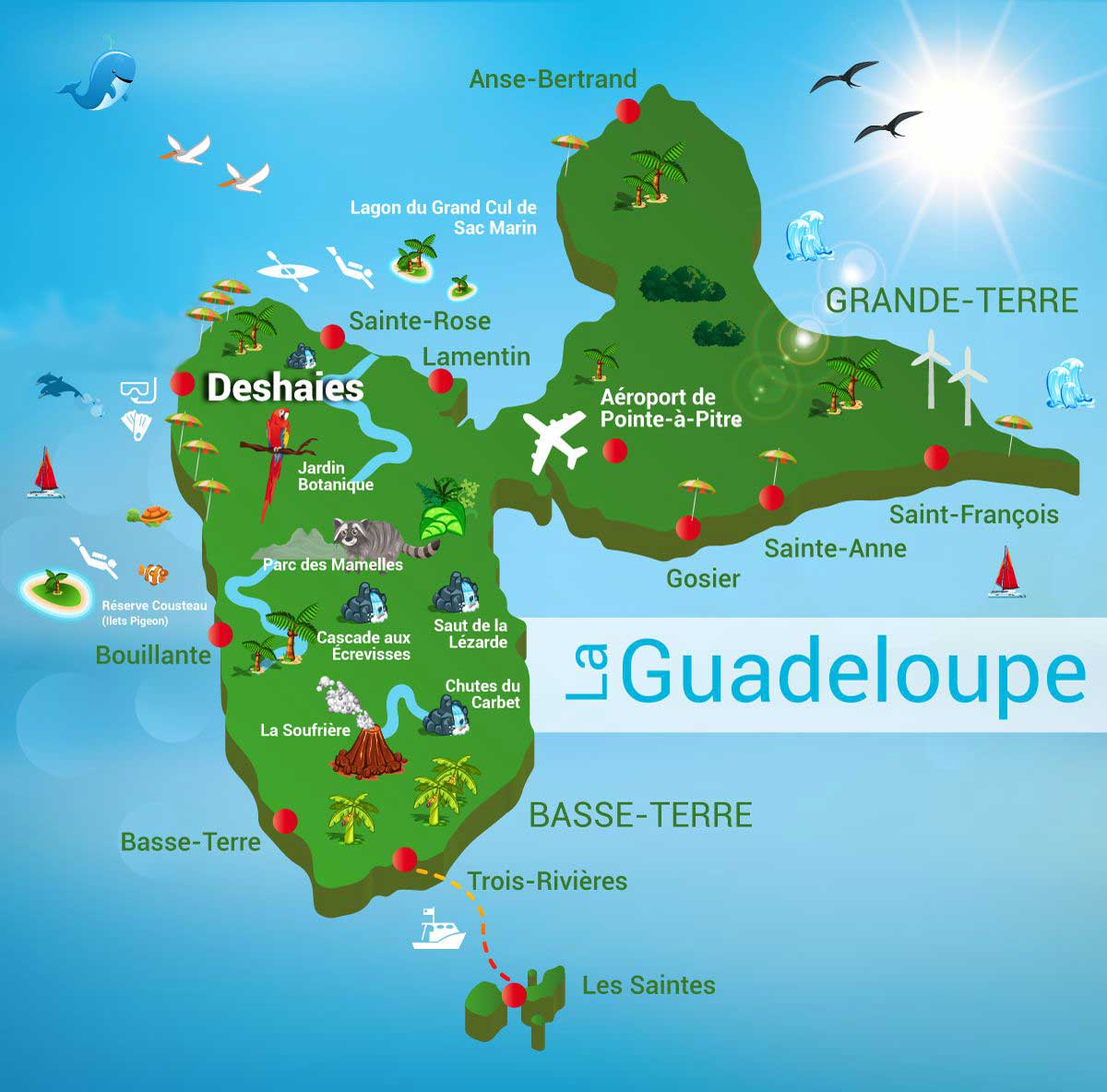 Guadeloupe Carte Du Monde Voyage Carte Plan