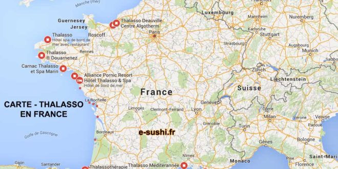 Carte des Thalasso en France