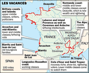 Carte France touristique