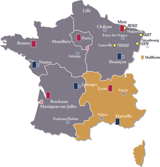 Région sud - Carte de France