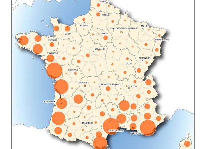 Carte touristique de France