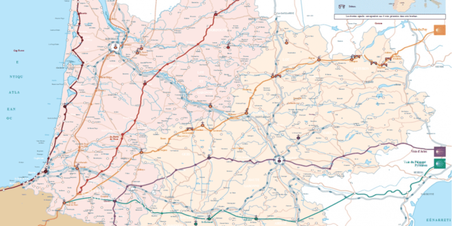 Carte routière du sud Ouest de la France