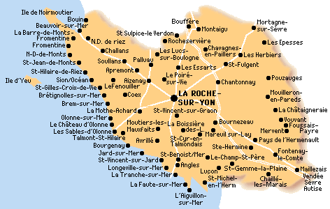 département de la vendée carte de france