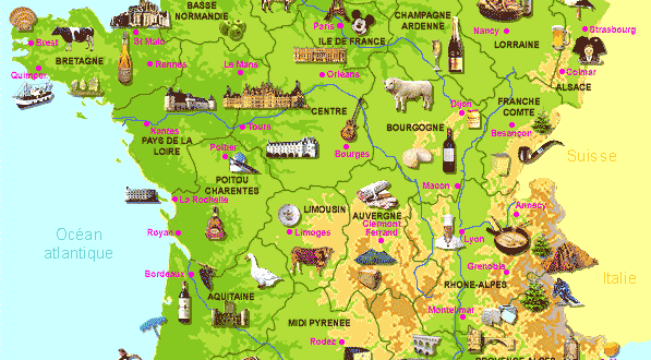 Carte France villes touristiques