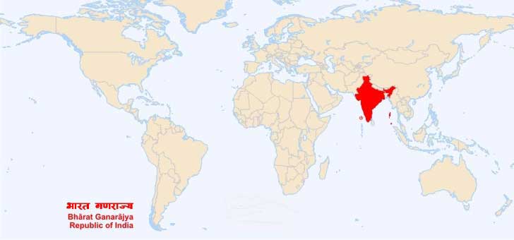 Inde Carte du monde
