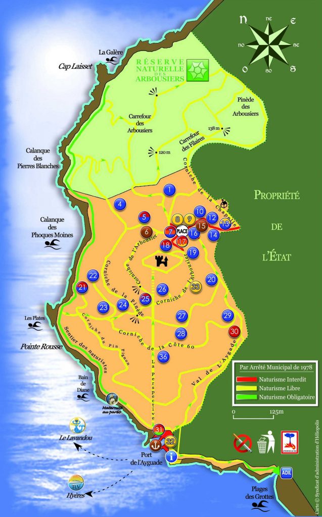 Ile du Levant - Carte