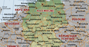 Allemagne - Carte géographique
