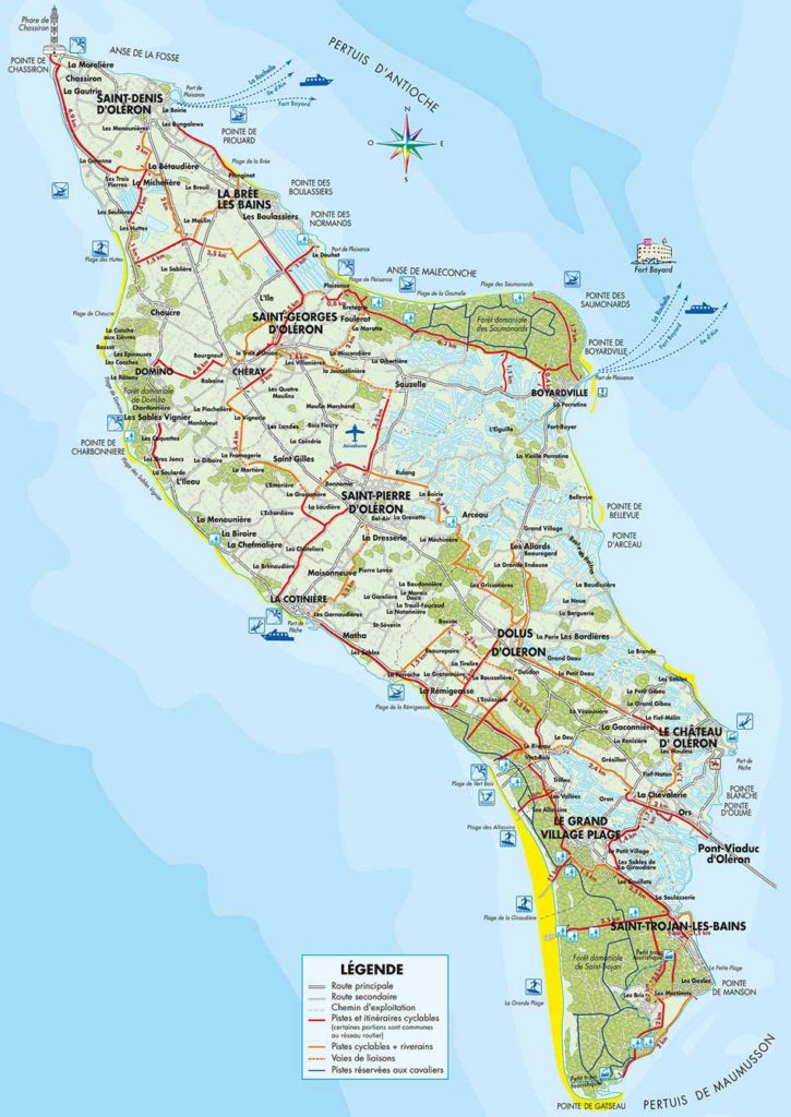 carte de l'île d'Oléron