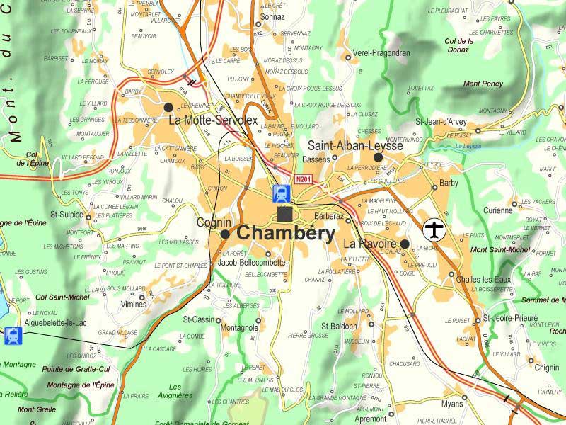 carte touristique chambéry