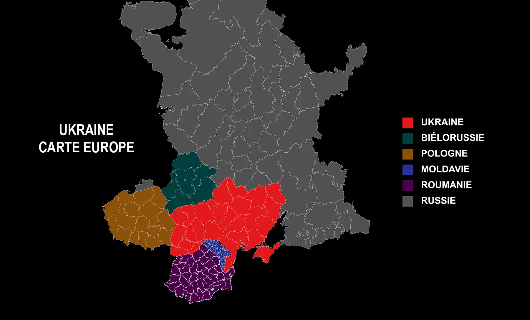 Ukraine - Carte Europe