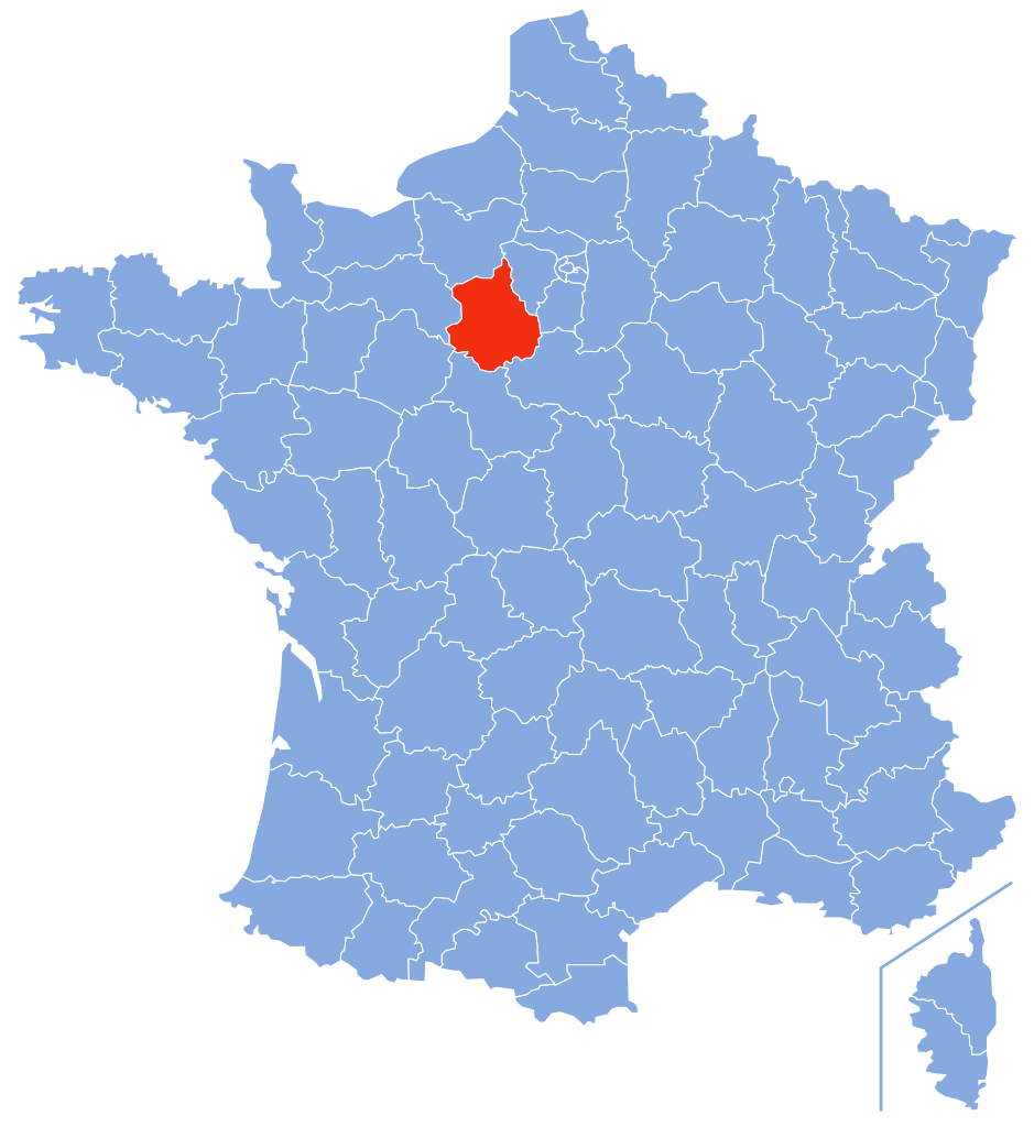 Eure-et-Loir sur la carte de France